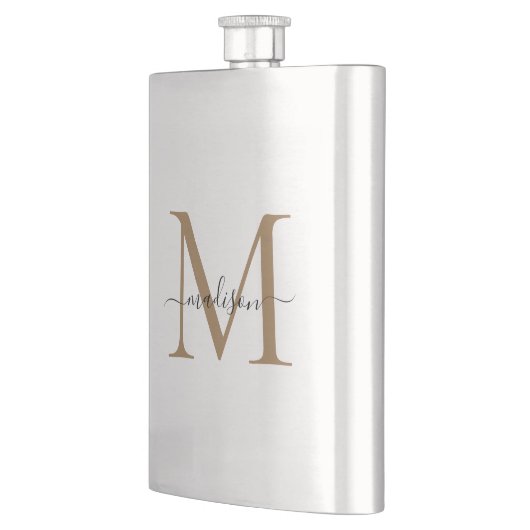 Klassieke Moderne Gouden Monogram Girly Script Naa Flacon (Links)