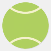 Klassieke moderne groene tennisbal ronde sticker (Voorkant)