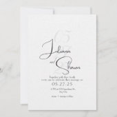 Klassieke & moderne huwelijksuitnodiging kaart (Voorkant)