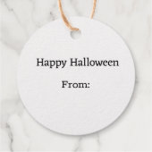 Klassieke moderne Jack-o'-lantaarn pompoen Bedankjes Labels (Achterkant)