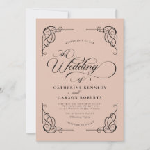 Klassieke Moderne Kalligrafie Beige & Zwart Script