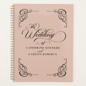 Klassieke Moderne Kalligrafie Beige & Zwart Script Planner (Voorkant)