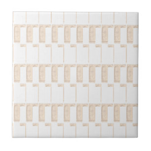 Klassieke moderne keramische tegel beige en witte tegeltje