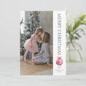 Klassieke moderne kerstfoto feestdagenkaart (Staand voorkant)