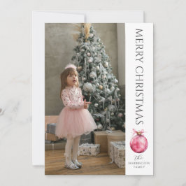 Klassieke moderne kerstfoto feestdagenkaart