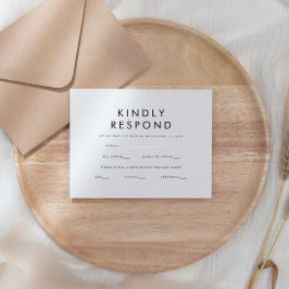 Klassieke Moderne Klassieke Minimale Huwelijk RSVP Kaartje