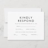 Klassieke Moderne Klassieke Minimale Huwelijk RSVP Kaartje (Voorkant)