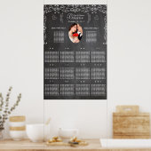 Klassieke Moderne Krijtbord Foto Zitplaatskaart Poster (Keuken)