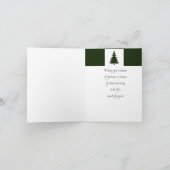 Klassieke, moderne kunst met kerstbomen feestdagen kaart (Binnen)