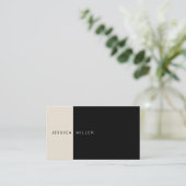 Klassieke, moderne Layout, zwarte & beige sociale  Visitekaartje (Staand voorkant)