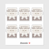 Klassieke Moderne Leuke Konijntje Boekplaat Sticker (Vel)