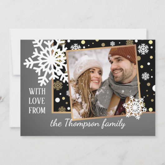 Klassieke moderne liefde seizoensgroeten feestdagenkaart (Voorkant)