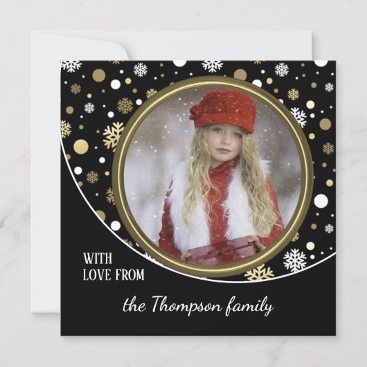 Klassieke moderne liefdesfeestdagen - Groeten Feestdagenkaart (Voorkant)