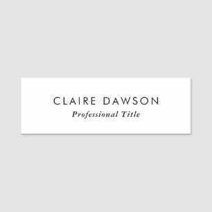 Klassieke, moderne, minimale aangepaste naamplaatje