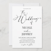 Klassieke moderne minimalistische eenvoudige bruil kaart (Voorkant)