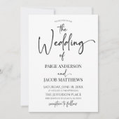 Klassieke moderne minimalistische eenvoudige bruil kaart (Voorkant)