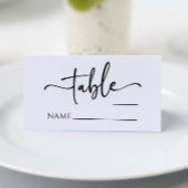 Klassieke moderne minimalistische eenvoudige bruil plaatskaartje