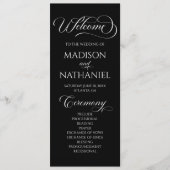 Klassieke moderne minimalistische elegante bruilof programmakaart (Voorkant)