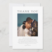 Klassieke Moderne Minimalistische Fotobruiloft Bedankkaart (Voorkant)