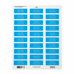 Klassieke Moderne Minimalistische Sky Blue Naam Ad Etiket