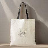 Klassieke moderne monogram bruidsmeisjesnaam tote bag
