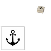 Klassieke Moderne Nautische Anker Hout Art Stamp Rubberstempel (Gestempeld)