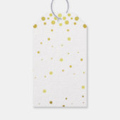 Klassieke, moderne, nieuwjaarsfeestelijke Gold Con Cadeaulabel (Achterkant)