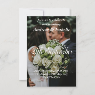 Klassieke Moderne Olifant Huwelijk Minimalistisch  Bedankkaart