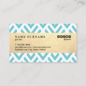 Klassieke, moderne Pattern Gold Accent Blue Loyalt Visitekaartje (Achterkant)
