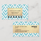 Klassieke, moderne Pattern Gold Accent Blue Loyalt Visitekaartje (Voorkant / Achterkant)