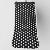 Klassieke Moderne Polka Dots Zwart en Wit Golfheadcover (Draai 90)