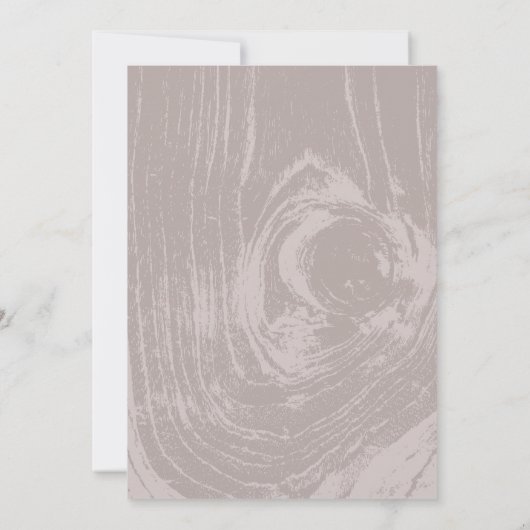 Klassieke Moderne Rustieke Houtnerf Chic Herfst Br Kaart (Achterkant)