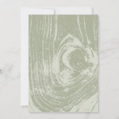 Klassieke Moderne Rustieke Woodgrain Lente Bruilof Kaart (Achterkant)