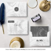 Klassieke Moderne Rustieke Woodgrain Winter Bruilo Kaart