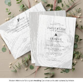 Klassieke Moderne Rustieke Woodgrain Winter Bruilo Kaart