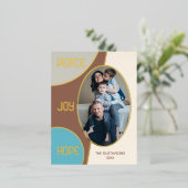 Klassieke moderne seizoengroeten Gold Folie Feestdagen Briefkaart (Staand Voorkant)