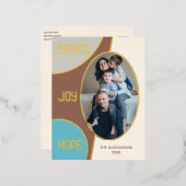 Klassieke moderne seizoengroeten Gold Folie Feestdagen Briefkaart (Voorkant / Achterkant)