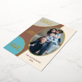 Klassieke moderne seizoengroeten Gold Folie Feestdagenkaart (Gedraaid)