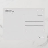 Klassieke moderne seizoengroeten Silver Gold Folie Feestdagen Briefkaart (Achterkant)