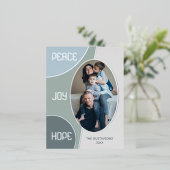 Klassieke moderne seizoengroeten Silver Gold Folie Feestdagen Briefkaart (Staand Voorkant)