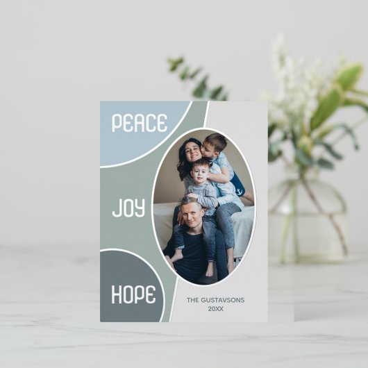 Klassieke moderne seizoengroeten Silver Gold Folie Feestdagen Briefkaart (Staand Voorkant)