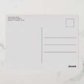 Klassieke moderne seizoengroeten Silver Gold Folie Feestdagen Briefkaart (Achterkant)