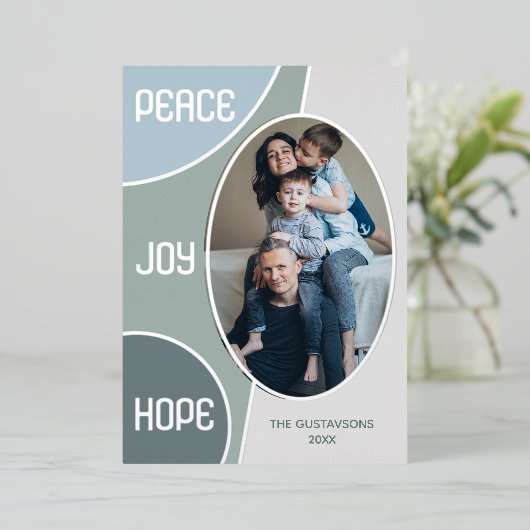 Klassieke moderne seizoengroeten Silver Gold Folie Feestdagenkaart (Staand Voorkant)