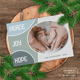 Klassieke moderne seizoengroeten Silver Gold Folie Feestdagenkaart