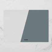 Klassieke moderne seizoengroeten Silver Gold Folie Feestdagenkaart (Achterkant)