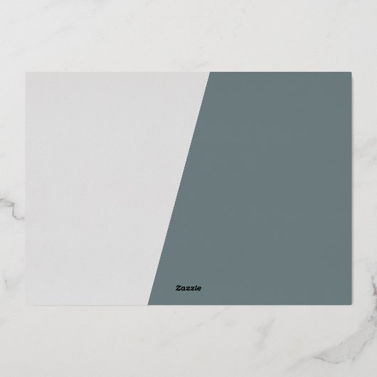 Klassieke moderne seizoengroeten Silver Gold Folie Feestdagenkaart (Achterkant)