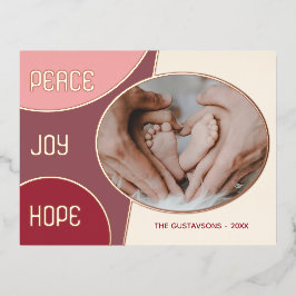 Klassieke moderne seizoensgroeten Gold Foil Holida Folie Feestdagen Briefkaart