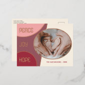 Klassieke moderne seizoensgroeten Gold Foil Holida Folie Feestdagen Briefkaart (Voorkant / Achterkant)