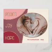 Klassieke moderne seizoensgroeten Gold Foil Holida Folie Feestdagen Briefkaart (Voorkant)