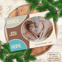 Klassieke moderne seizoensgroeten Gold Foil Holida Folie Feestdagenkaart